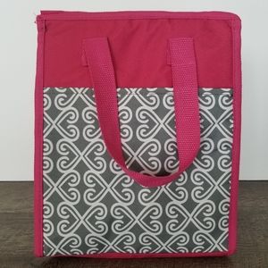 Pink and Gray Freezable Lunchbox
